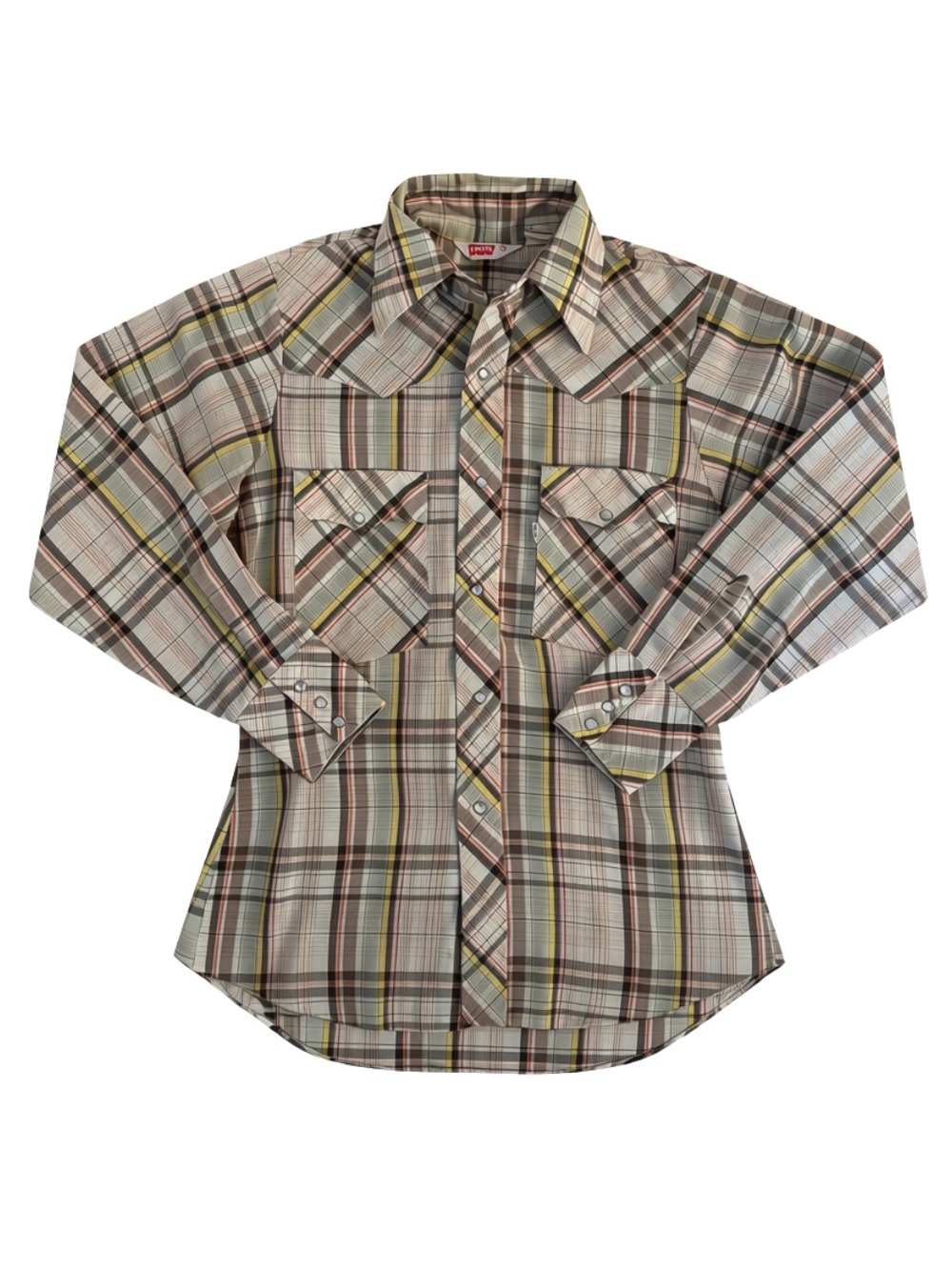 1970’s Levi’s Plaid Western Button-Up Shirt l